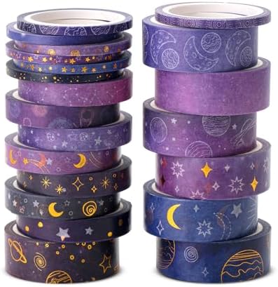 Mr. Pen- Washi Tape Set, 21 Rolls, Assorted Sizes, 5.5 Yards/Roll by MrPen