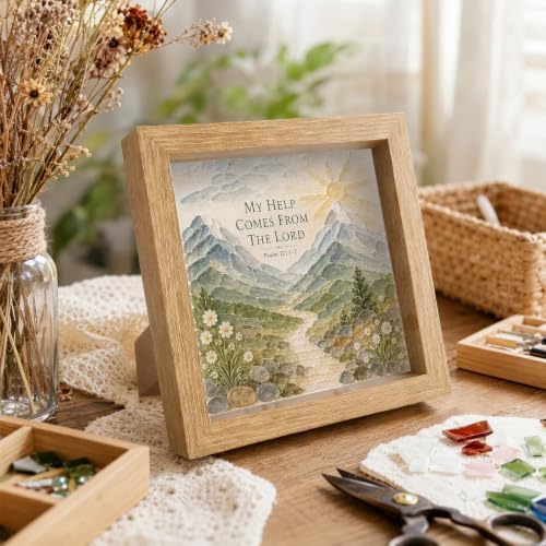 FRANDEK Mosaic Craft Gift Set Acrylic Gem Art Nature Theme Decoration - Image 5