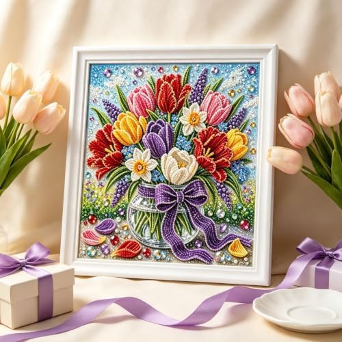 DIY Pearl Art Kit for Adults (Tulips) - Image 3
