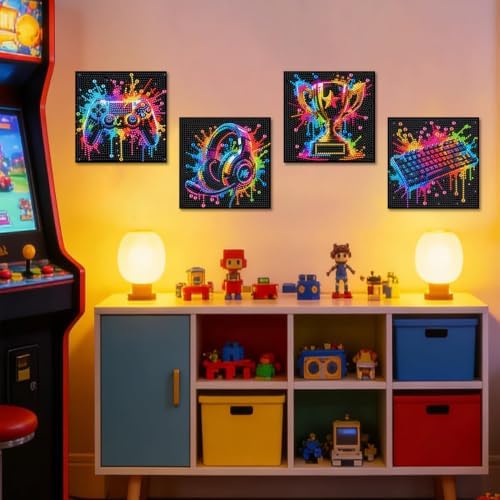 ICYANART 4 Pack Egame Diamond Art Painting Kits for Kids 6x6 Inch - Image 2