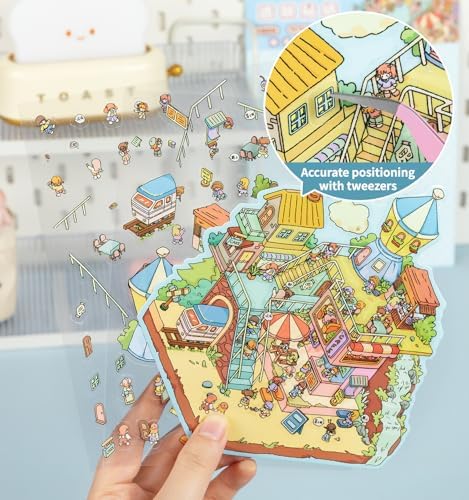4 Sets DIY 3D House Stickers,Fun DIY Stickers Scene - Image 6