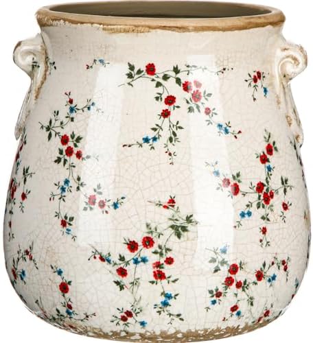 Ceramic Scroll Planter 6.5 Inch, Milky by Unknown