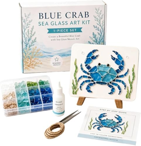 Sea Glass Ocean DIY Kit | Seaglass Mosaic Art Craft Kits for Adults by Unknown