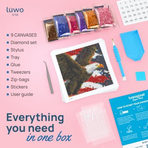 LuwoArte 9 Pack American Diamond Art Kits for Adults Beginners - Image 2