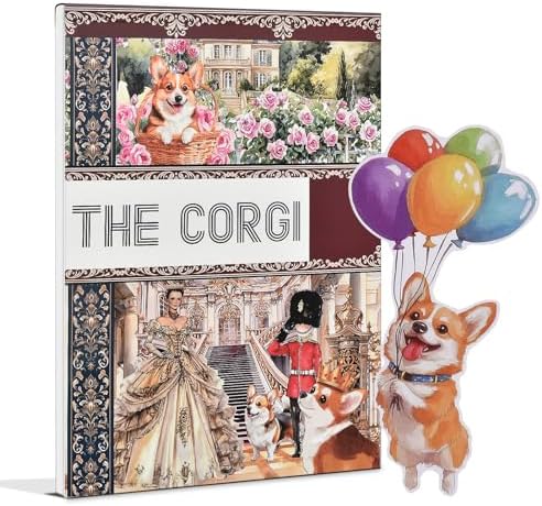 Snycler The Corgi Theme Sticker Scrapbooking Supplies for Junk Journal, 20 Sheets PET Stickers - Vintage Journaling Stickers, Ephemera Sticker Book Pre Cut, Junk Journal Supplies, Planner by Snycler