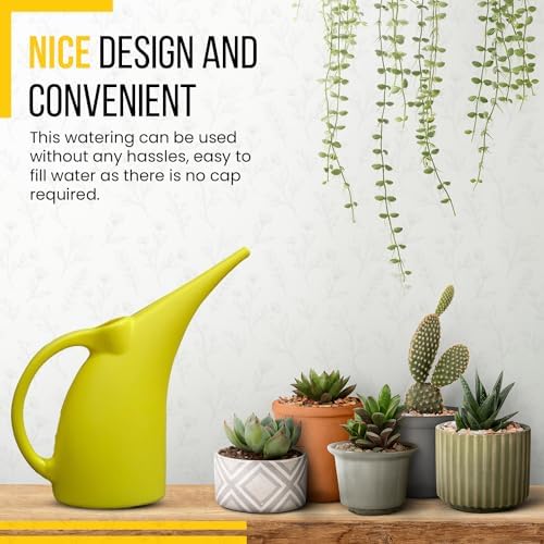 KP KOOL PRODUCTS Watering Can 1/2 Gallon - Small Watering Can for Indoor Plants - Outdoor Watering Can - Yellow Plant Waterer - Plastic Watering Can for Garden - 1 Pack - Image 5