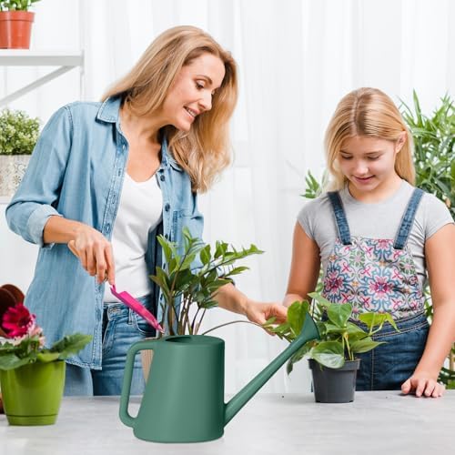 ZXJ Plant Watering Can - for Indoor and Outdoor Home Garden Plants - with Long Spout - Blackish Green - 1/2 Gallon - Image 6