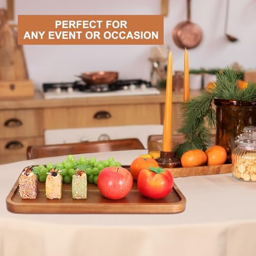 Large Wooden Tray for Party Food Charcuterie Boards Wood Serving Platters - Image 5