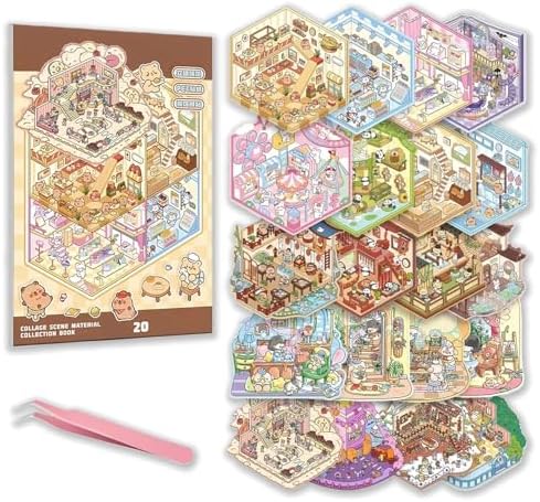 3D Sticker Scene Book – 20 Sets DIY Scene Collection by KernoKost
