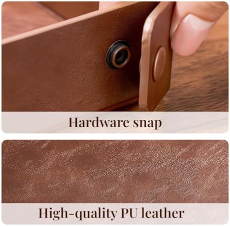 Valet Tray Organizer, Faux Leather Key Storage Tray, Catch All | Brown - Image 3