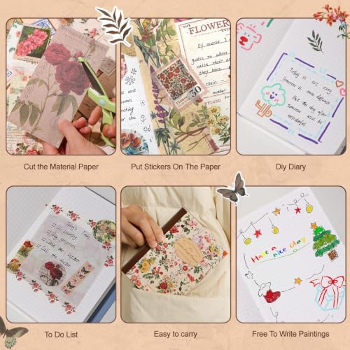 miikoul Vintage Scrapbooking Supplies Kit for Teen Girl Kid Women Diy Gift - Image 4