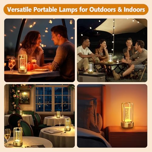 Rechargeable Table Lamp for Outdoor Indoor Portable Lamp with 3 Colors - Image 6