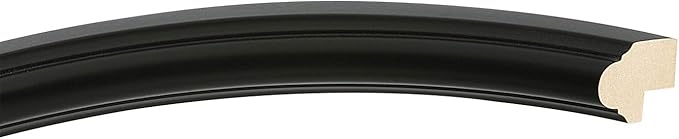 Oval Beveled Wall Mirror for Home Decor - Saratoga Style - Matte Black - 20x26 Outside Dimensions