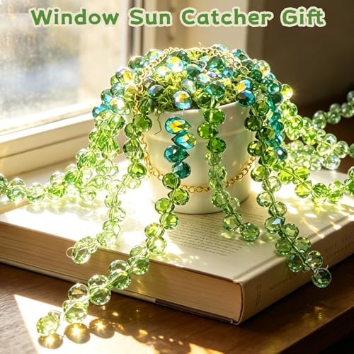 ApisNest Green Beaded Plant Kit, DIY Hanging SunCatcher Kit - Image 5
