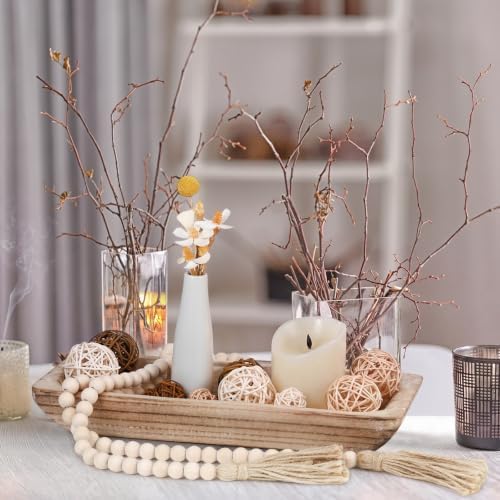 Teenyyou 17 Pcs Wooden Centerpiece Table Decorations, White - Image 3