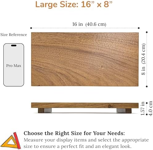 Large 16" Acacia Wood Riser Pedestal Stand for Kitchen Counter - Image 3