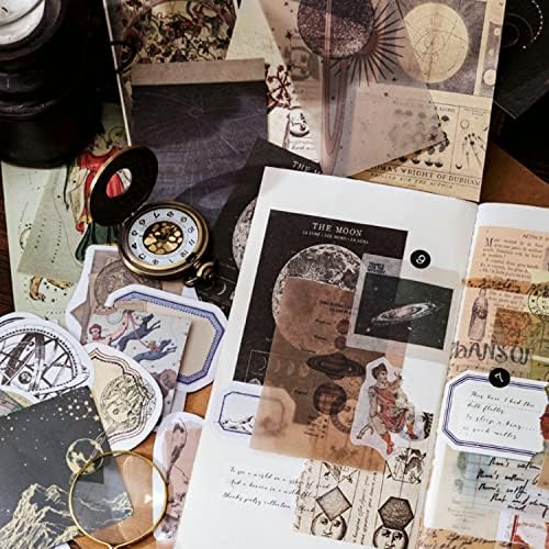 Aromoty 260 Pieces Vintage Art Scrapbooking Supplies Stickers,Aesthetic Washi Stickers Paper Kit Stationary Junk Bullet Journals,Daily Planner,DIY Craft Tweezers Cottagecore Decor - Image 6