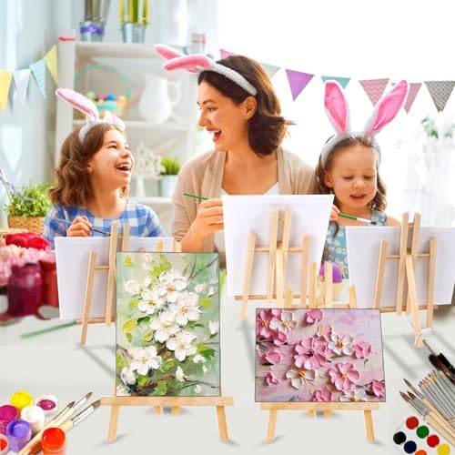 144 PCS Professional Painting Set, 12 PCS Wood Easels,12 Pack 120 Brushes - Image 7