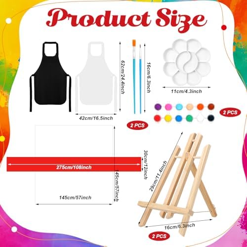 Zhanmai 112 Pcs Sip and Paint Kit for Adults Couples, 8 x 10 Inches - Image 3