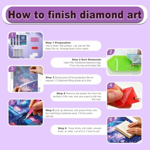 DOZEEZOP 4-Pack Diamond Art Kit for Adults, 5D Diamond Painting 12x16 Inch - Image 7