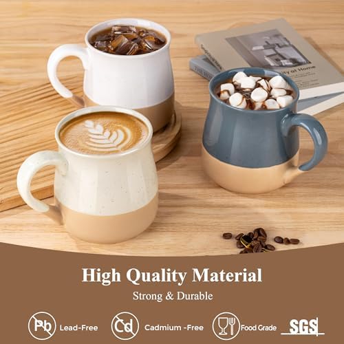 GBhome Ceramic Coffee Mugs Set of 2, 24oz Handmade Large Coffee Mugs Set - Image 3