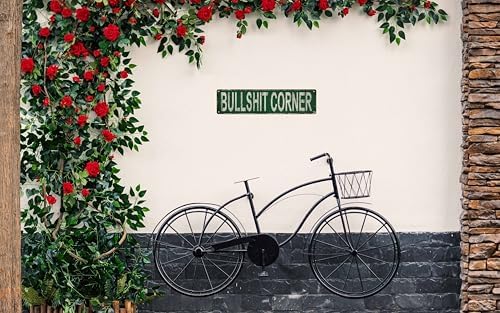 Bullshit Corner Vintage Metal Sign 4x16 In Vintage Decorative Plaque Wall Hanging Indoor & Outdoor - Image 4