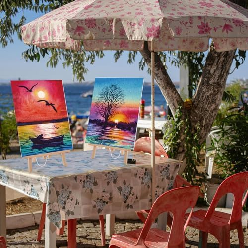 Sherr 12 Pcs Pre Drawn Canvas for Adults,Sunset Landscape,11 x 14 Inch - Image 3