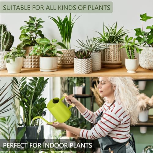Watering Can Indoor Plants, 35oz Small Stainless Steel Metal Watering Can Modern Decorative Watering Pot with Long Spout for Indoor House Plant Bonsai Garden Flowers (Bright Green) - Image 4