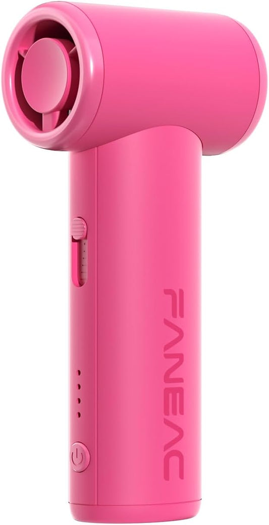 Mini Handheld Portable Fan - Brushless Motor, Ultra Slim, Stepless Control, Rechargeable 2500mAh Battery Up to 8 Hours, Pocket Electric Fan for Outdoor Travel & Office (Dreamy Pink)