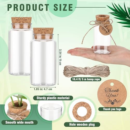Baderke 24 Pack 3.54'' Plastic Plant Propagation Stations with Hole Lid - Image 2