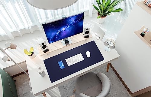 AFIING Desk Mat, Blue, 35.4" x 17", Cork Desk pad Protector - Image 6