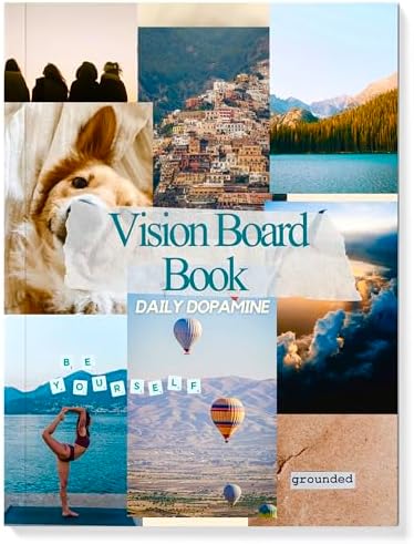 Vision Board Book – 1000+ Aesthetic Images & Bilingual Affirmations, Vision Board Supplies, Collage & Scrapbook Magazine for Manifestation, Goal Setting & Dream Board – Clip Art for Women by DailyDopamine
