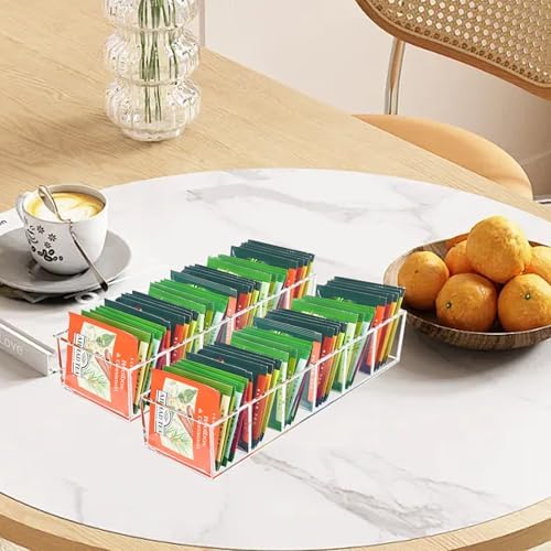 Acrylic Tea Bag Organizer Clear Teabag Holder Tea Storage Box 2 Pack - Image 6