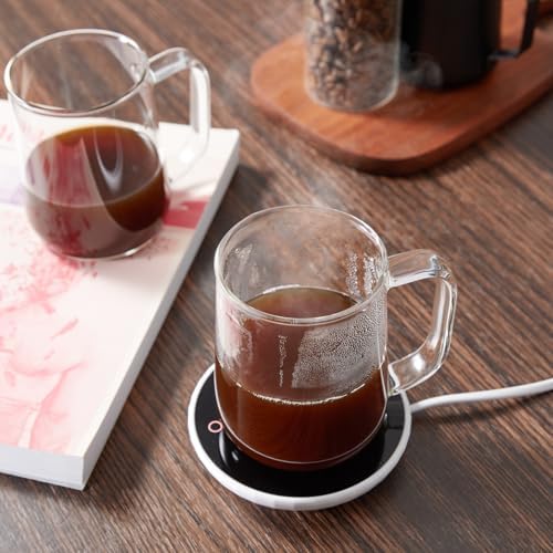 Glass Coffee Mugs, 16 oz Glass Coffee Cups Set of 2, Clear Borosilicate Glass Mugs with Handles for Cappuccino, Tea, Latte, Hot/Cold Beverages, Wine, Americano - Image 4