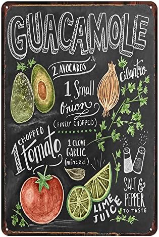 Vintage guacamole Tin Sign Retro Food Metel Sign by TREEPERI