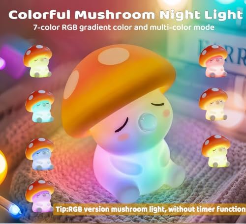Mushroom Night Light,Cute Touch for Kids Mushroom Lamp Nursery Decor Light - Image 2