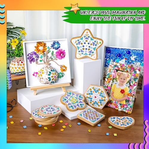 Joyclub DIY Vase Mosaic Painting Kit Mosaic Kits for Adult with Vase Flower - Image 5