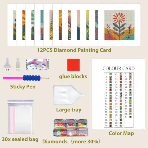 12 Pcs Small Diamond Art Kits Landscape Diamond Art Kits for Adults - Image 4