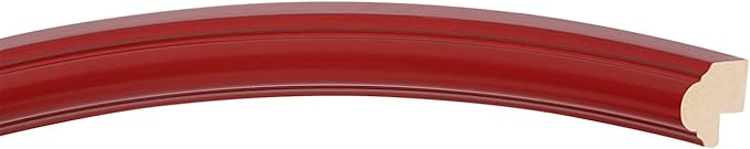 OVALCREST Oval Beveled Wall Mirror for Home Decor - Saratoga Style - Holiday Red - 14x18 Outside Dimensions
