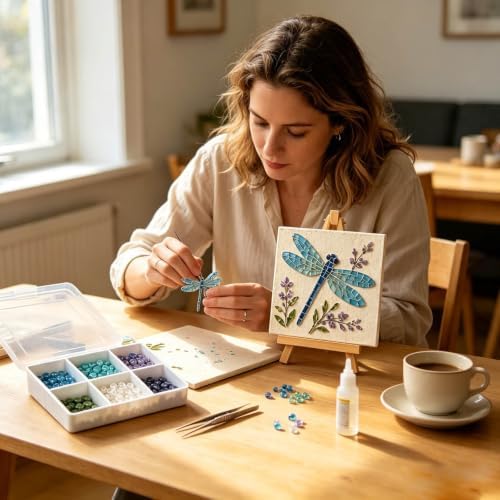 Cottage Garden Mosaic DIY Kit – Watering Can Mosaic Art Kit，Dragonflies - Image 2
