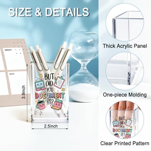 But Did You Document It Acrylic Cosmetic Pencil Holder Cup for Women - Image 2