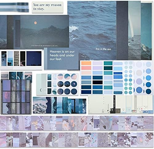114 Pcs Aesthetic Scrapbook Kit DIY Junk Journaling Supplies, Fresh Style by Tenare