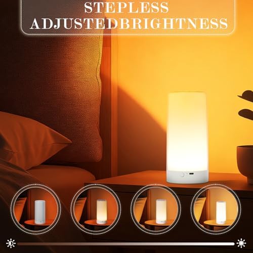 UNIFUN Night Light Touch Control RGB Rechargeable Bedside Lamp Dimmable - Image 6