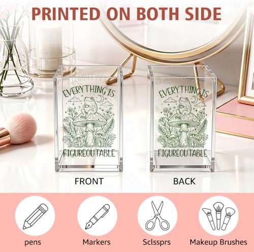 Everything Is Figureoutable Acrylic Pen Holder Cup Gifts For Women - Image 3