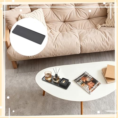 Bathroom Tray Countertop 10.6"x3.7" Rectangle Ceramic Vanity Trays for Bathroom Counter Decorative Dresser Jewelry Perfume Organizer Tray for Cosmetics Rings Necklaces Earrings (Black) - Image 4