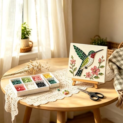 Garden Flowerpot Mosaic Art Kit Floral,Mosaic Art Kits for Adults，Style A - Image 5
