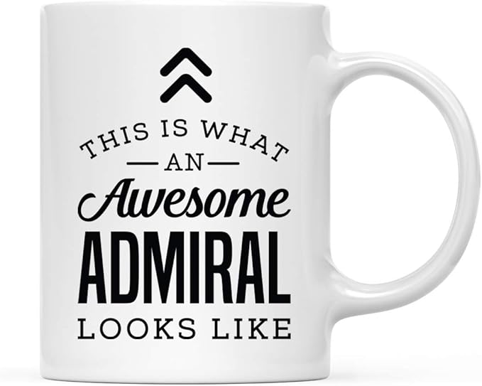 Andaz Press 11oz. Ceramic Coffee Tea Mug Thank You Gift, This is What an Awesome Admiral Looks Like, 1-Pack, Birthday Christmas Gift Ideas Coworker Him Her, Includes Gift Box