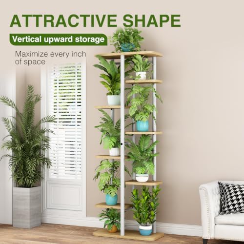LINZINAR Plant Stand Indoor 4 Tier Metal Corner Tall Flower Shelf - Image 2