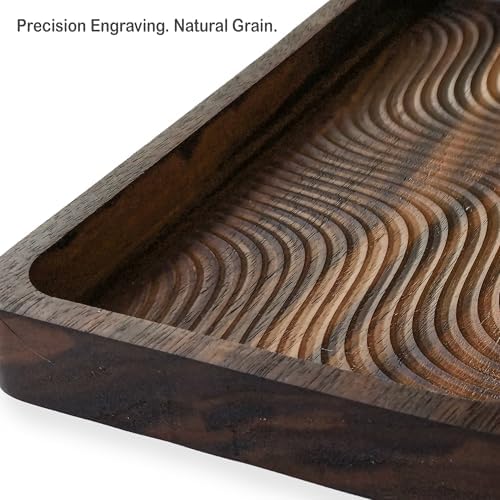 SRCraft Walnut Valet Tray for Men and Women, Wooden Catchall Organizer - Image 7