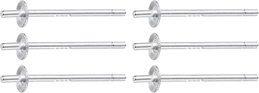 uxcell 3 Set 925 Sterling Silver Earring Posts, Pearl Cup Pad Earring Stud Blanks for DIY Earrings Jewelry Making Findings, White Silver, 2.5mm/0.1" Cup Size